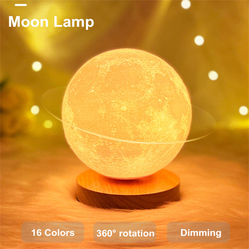 Creative 3D Magnetic Floating Levitating Moon Lamp Touch Control 3 Color Moon Light Lunar Night Light For Home Office Room Decor | 0 | Wiccan Center