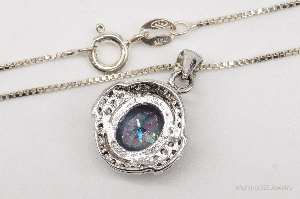 Mystic Topaz Cubic Zirconia Sterling Silver Necklace | Jewelry > Necklaces | Wiccan Center