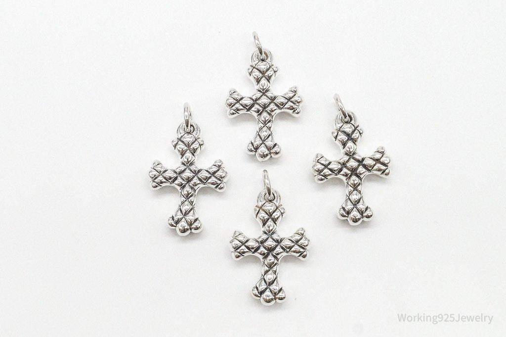 Vintage Puffy Hollow Cross Sterling Silver Pendants | Jewelry > Necklaces > Pendants | Wiccan Center