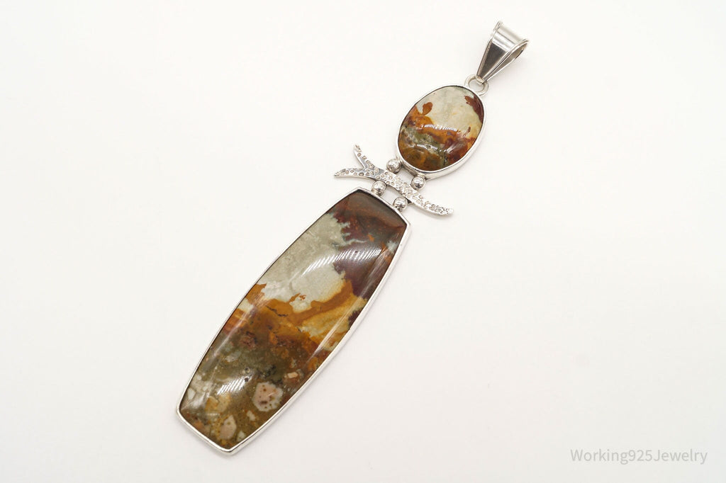 Large Designer OBSIDIAN Jasper Sterling Silver Pendant | Jewelry > Necklaces > Pendants | Wiccan Center