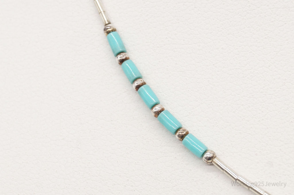 Vintage Native America Turquoise Dancing Kokopelli Sterling Silver Necklace | Jewelry > Necklaces > Pendants | Wiccan Center