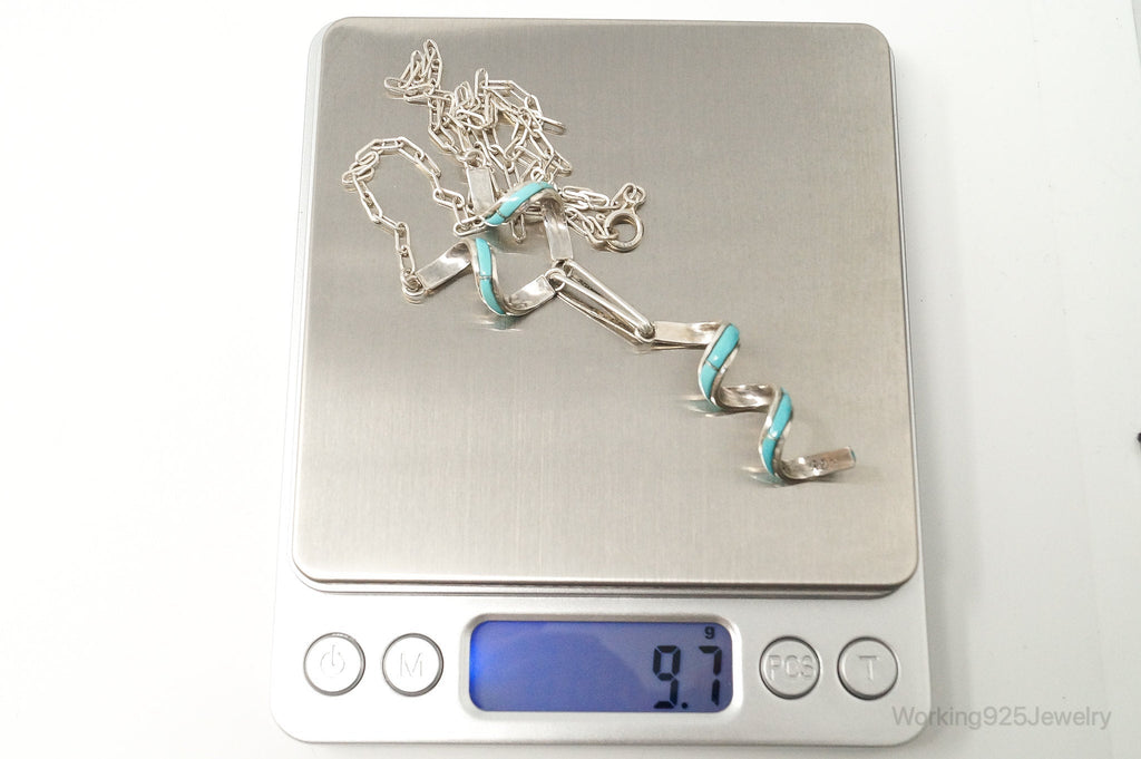 VTG Handmade Native American Zuni RDB Turquoise Sterling Silver Necklace | Jewelry > Necklaces > Pendants | Wiccan Center