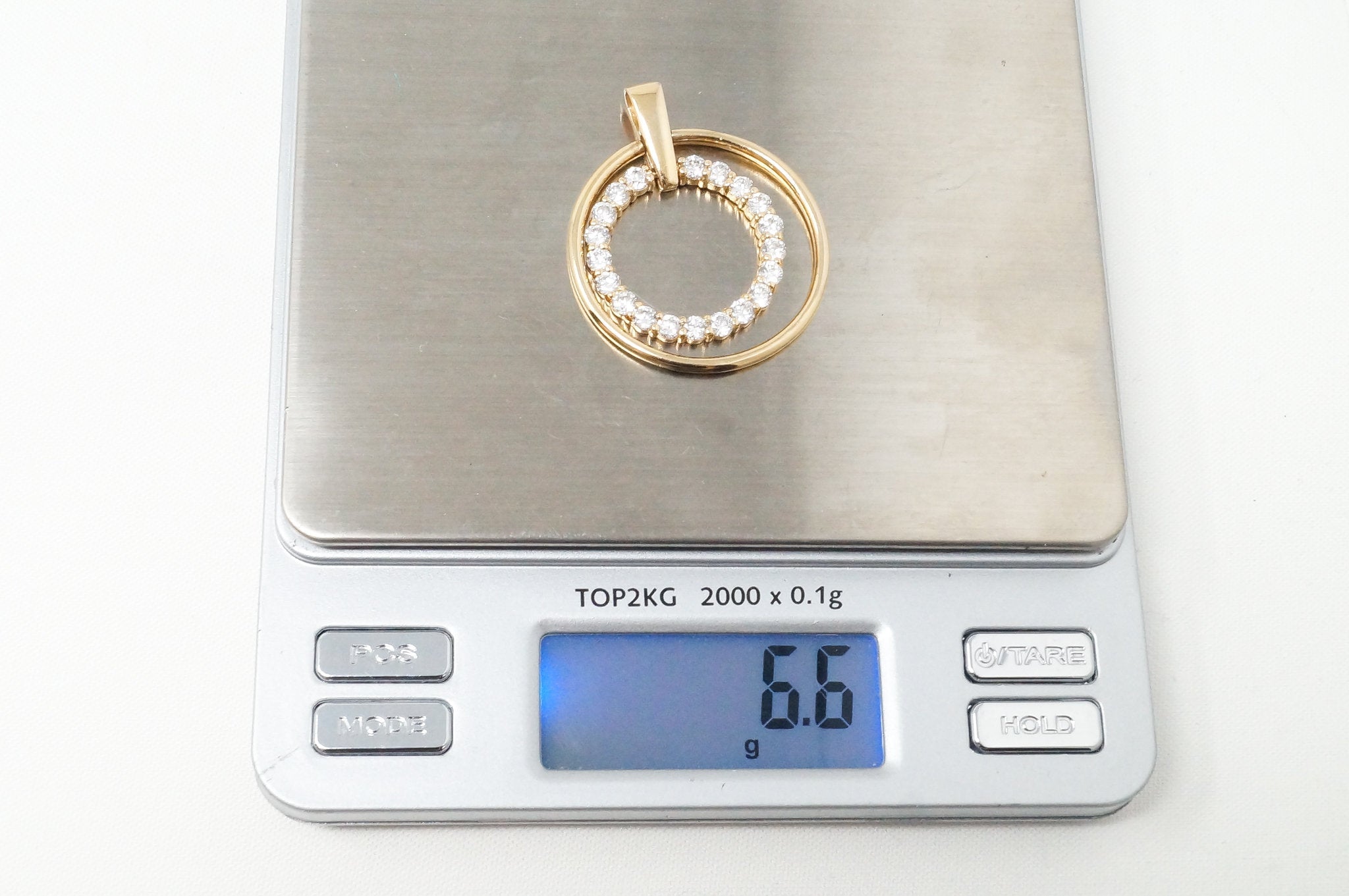 Vtg Designer FAS Gold Vermeil Cubic Zirconia Sterling Silver Necklace Pendant | Jewelry > Necklaces > Pendants | Wiccan Center