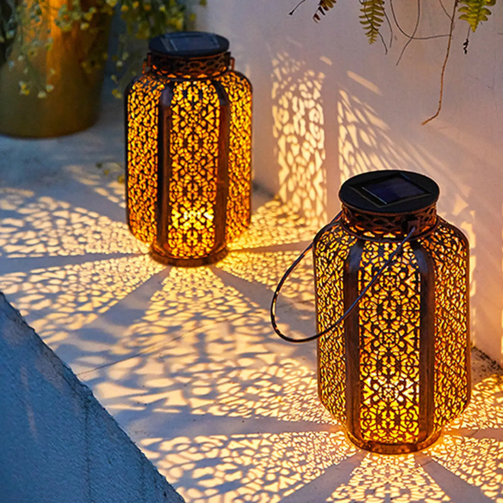 Decorative Outdoor Lamp for Patio with Projection Lighting | Solar Light | Wiccan Center