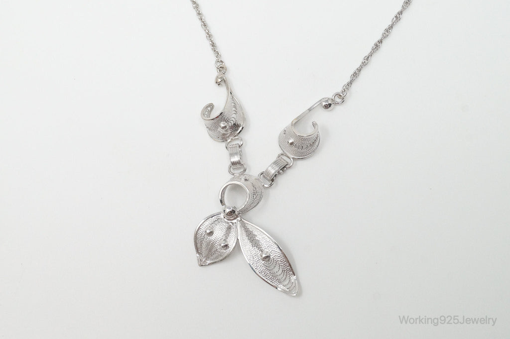 Vintage Joseph Esposito Filigree Sterling Silver Necklace | Jewelry > Necklaces > Pendants | Wiccan Center