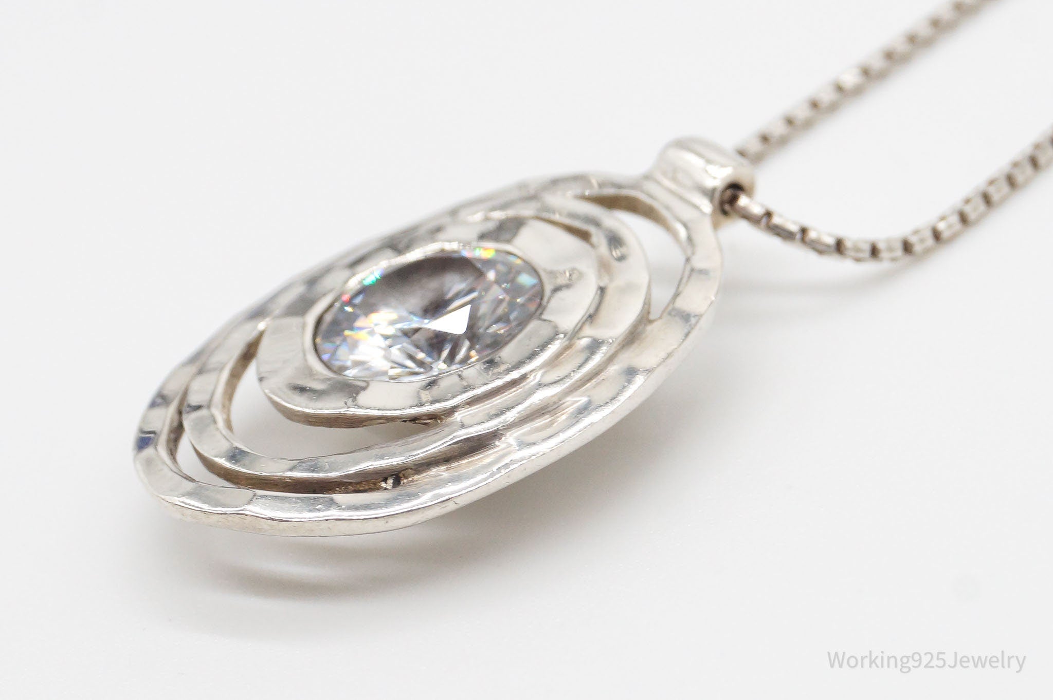 VTG Designer Silpada Large Cubic Zirconia Sterling Silver Necklace | Jewelry > Necklaces > Pendants | Wiccan Center