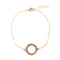 Delicate Stones Line Bronze Bracelet | Bracelets | Wiccan Center