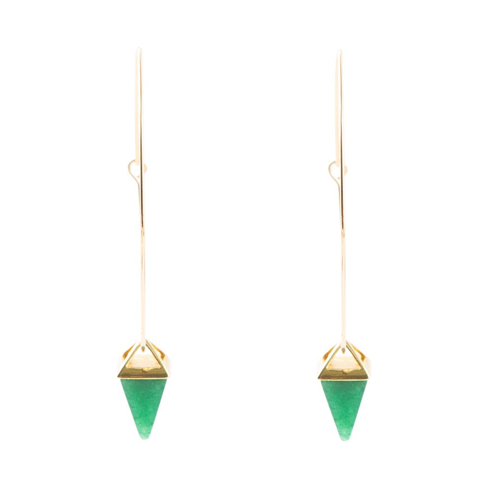 Delphi Green Agate Charm Earrings | Earrings | Wiccan Center