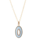 Blue Denim Dreams White Mother of Pearl Golden Pendant Necklace | Necklaces | Wiccan Center