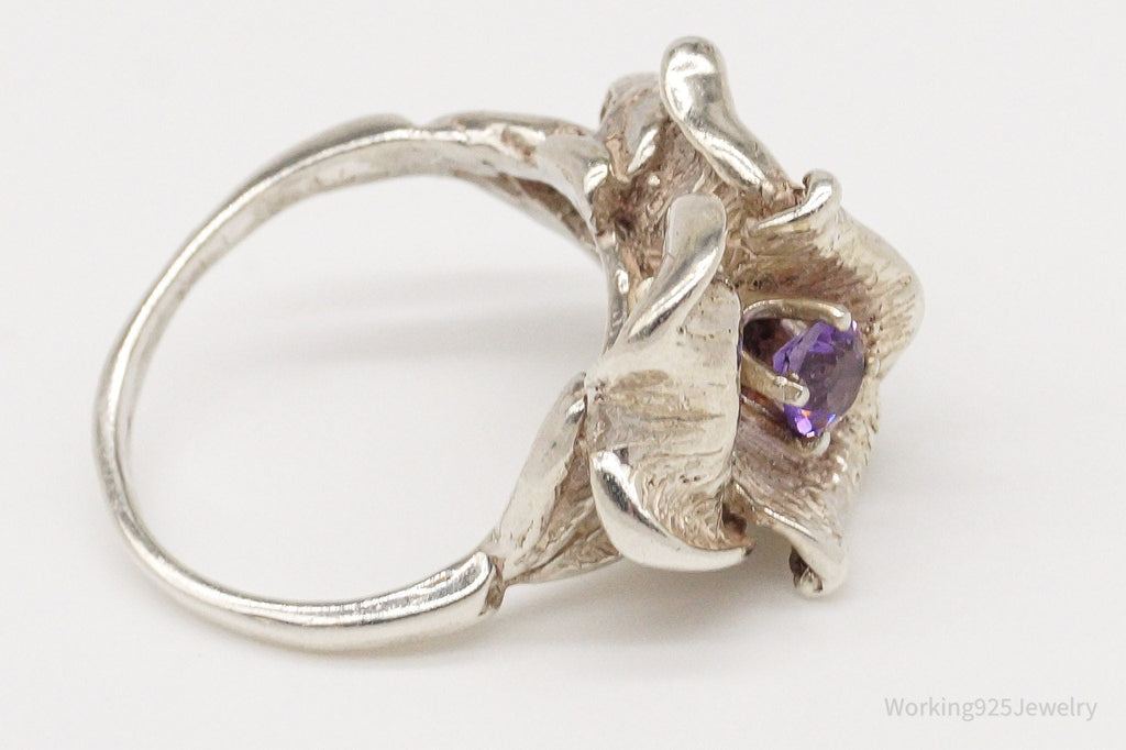 Vintage Blue Topaz Amethyst Silver Ring Size 7.25 | Jewelry > Rings | Wiccan Center