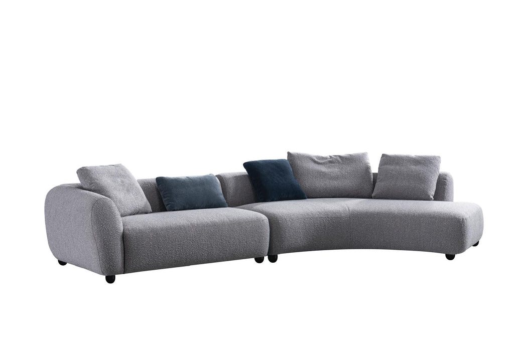 Luna Collection Modern Sectional Fabric Sofa – 154" | Sectional Sofa | Wiccan Center