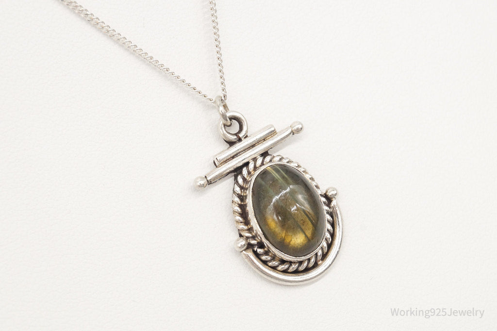 Vintage Labradorite Sterling Silver Necklace | Jewelry > Necklaces > Pendants | Wiccan Center