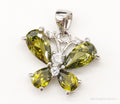 Butterfly Peridot Cubic Zirconia Sterling Silver Pendant | Jewelry > Necklaces > Pendants | Wiccan Center
