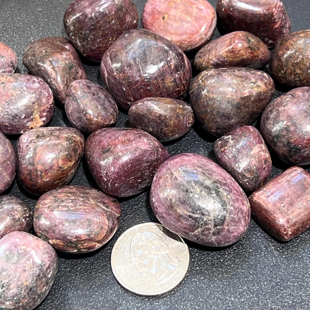 Red Ruby Crystal Tumbled (UV Reactive)(By The Piece Or Pound) | Home & Living > Home Decor > Home Accents > Rocks & Geodes | Wiccan Center