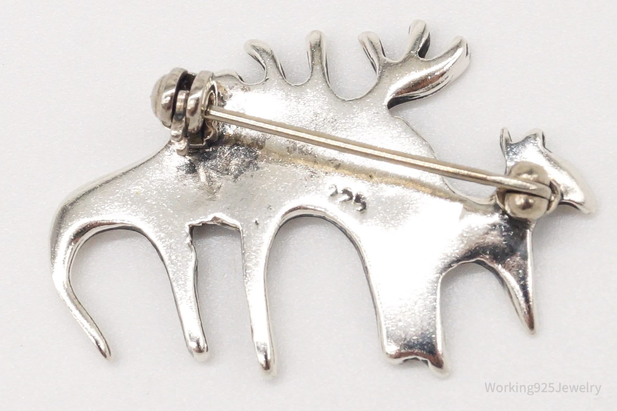 Vintage Moose Family Sterling Silver Brooch Pin | Jewelry > Brooches, Pins & Clips | Wiccan Center