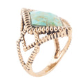 Diamond Days Blue Turquoise and Golden Ring | Rings | Wiccan Center