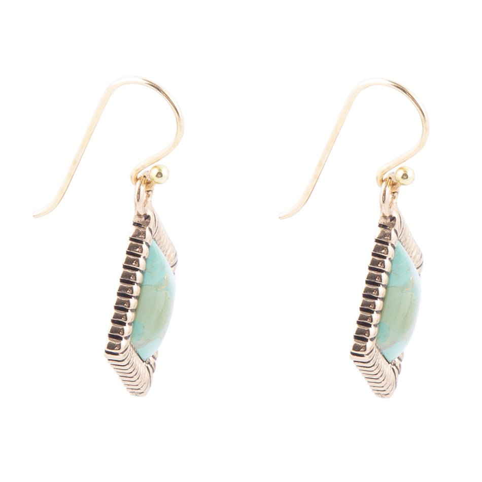 Diamond Days Blue Turquoise and Golden Earrings | Earrings | Wiccan Center