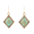 Diamond Days Blue Turquoise and Golden Earrings | Earrings | Wiccan Center