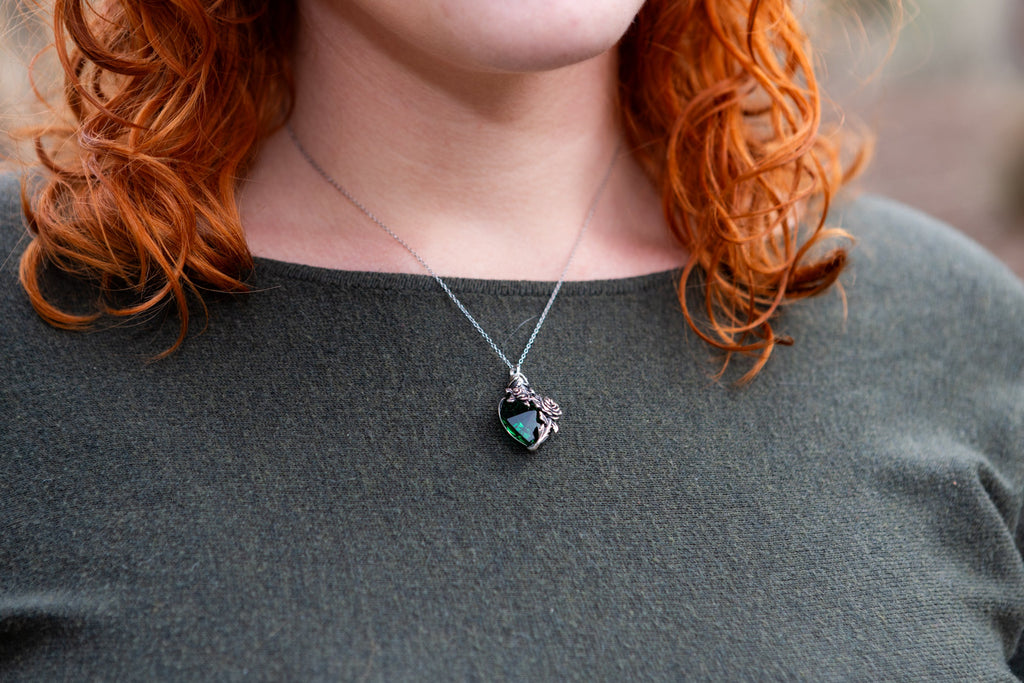 Emerald Green Cremation Necklace