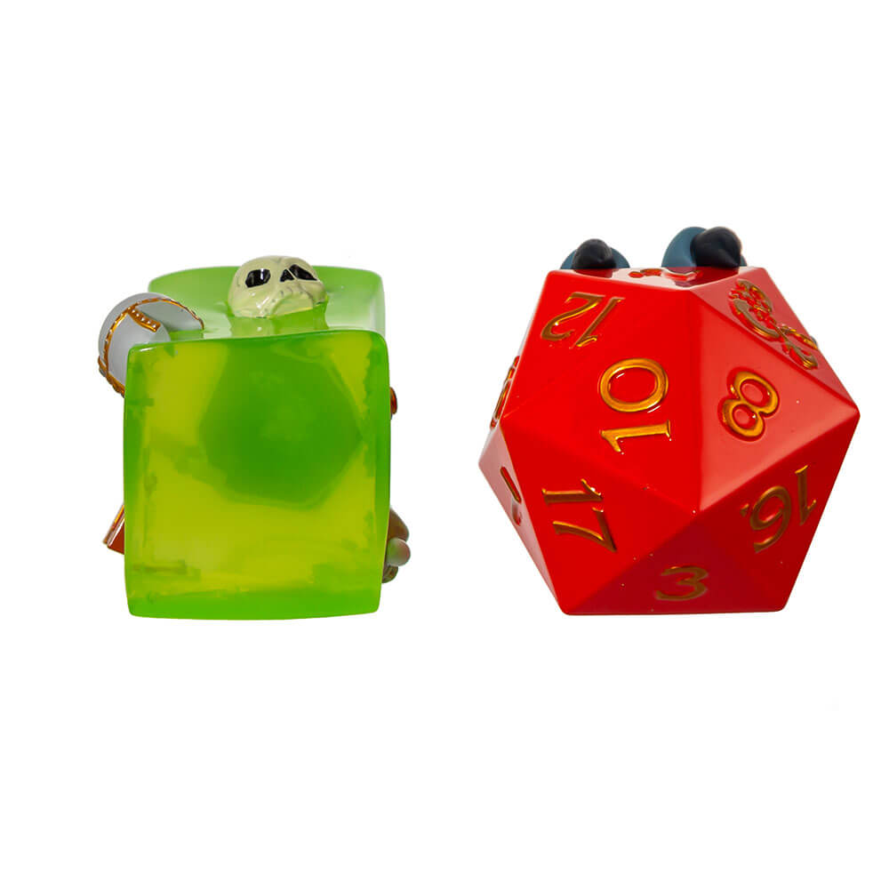 Dungeons & Dragons Dice & Gelatinous Cube Ornament Pair