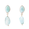 Dolce Blue Larimar and Sterling Silver Drop Earrings | Earrings | Wiccan Center