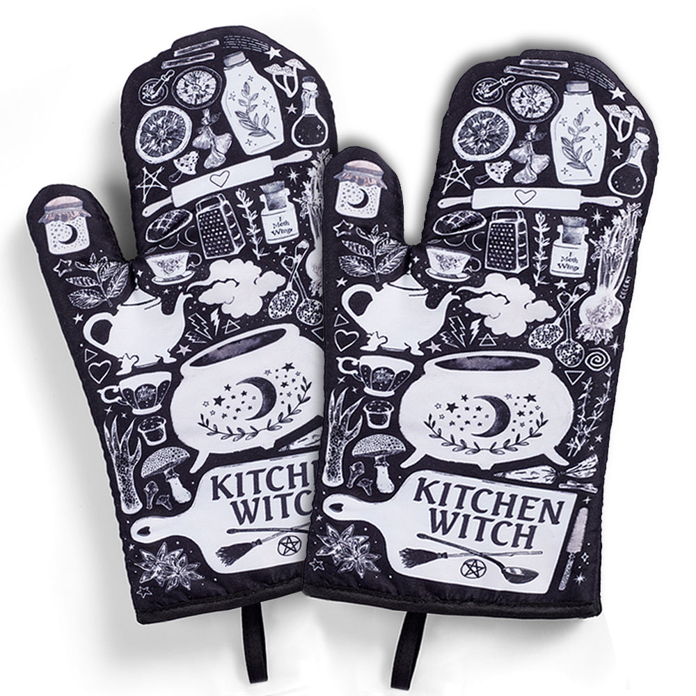 Kitchen Witch Oven Mitt Set | Kitchen | Wiccan Center