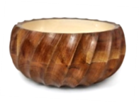 Pink Mango Wood Gravy Bowl