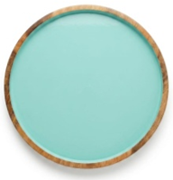 Blue Round Mango Wood Platter