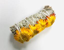 White Sage w/ Sunflowers 5" | Smudge | Wiccan Center
