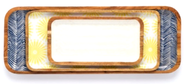 Set of 3 Nesting Serving Trays Medium Mango Wood