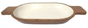 Small Boat Mango Wood Serving Tray