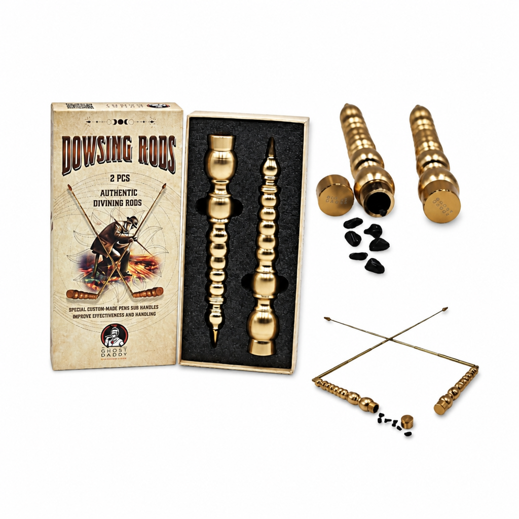 Deluxe Dowsing Rods with Obsidian Crystals