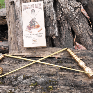 Deluxe Dowsing Rods with Obsidian Crystals