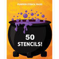 Pumpkin Stencil Pages: 50 Stencils - Paperback | Books | Wiccan Center