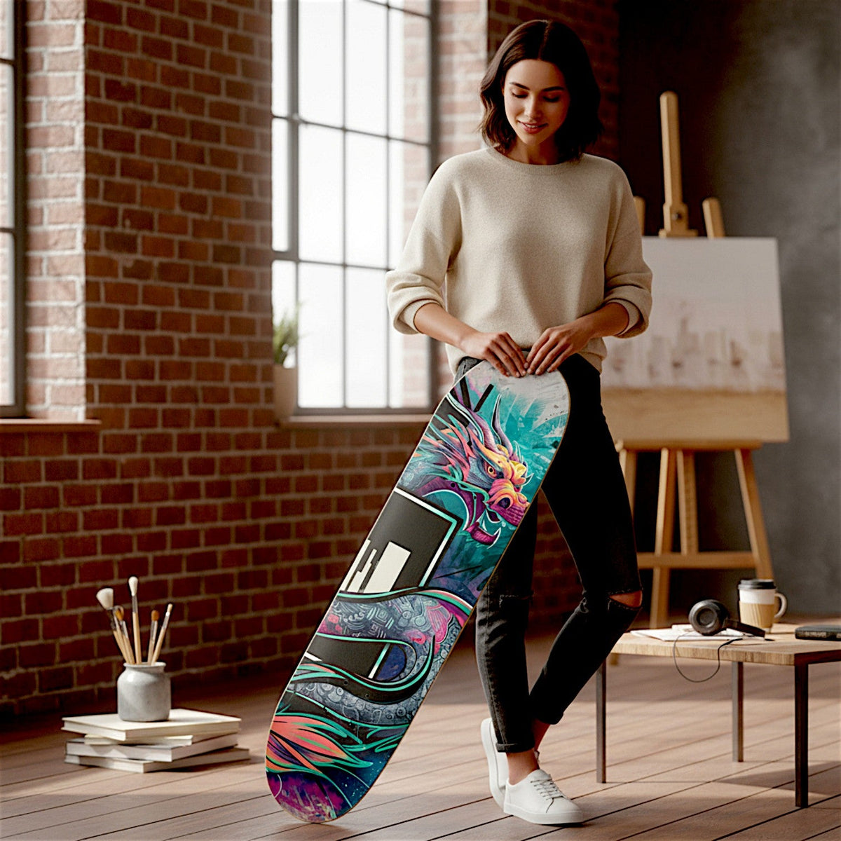 2 Skateboard Series Art - Dragon City | Skateboard | Wiccan Center