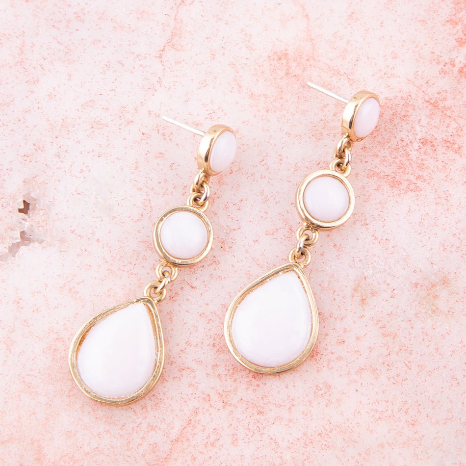 Drops of Pink Opal Earrings | Earrings | Wiccan Center