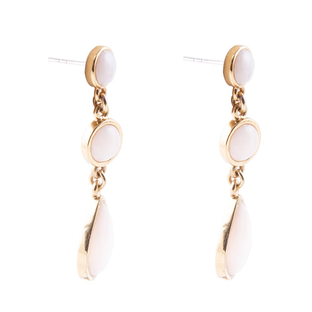 Drops of Pink Opal Earrings | Earrings | Wiccan Center