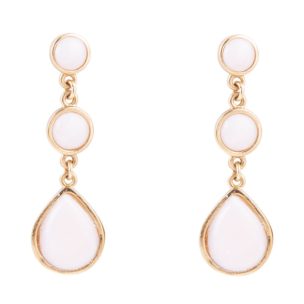 Drops of Pink Opal Earrings | Earrings | Wiccan Center