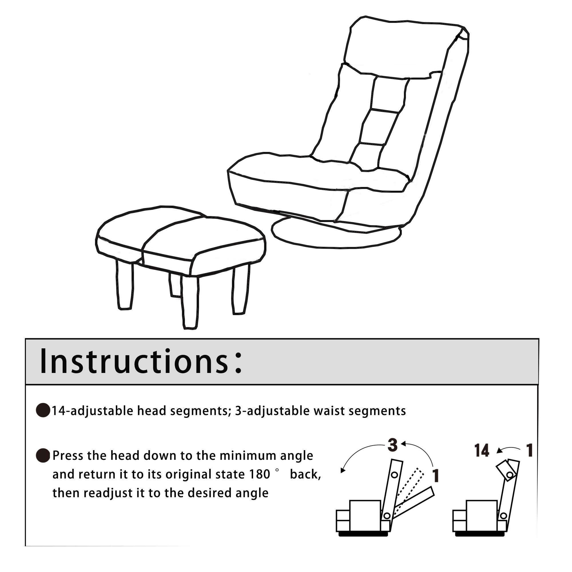 Adjustable Lazy Reclining Tatami Chair for Comfort and Style