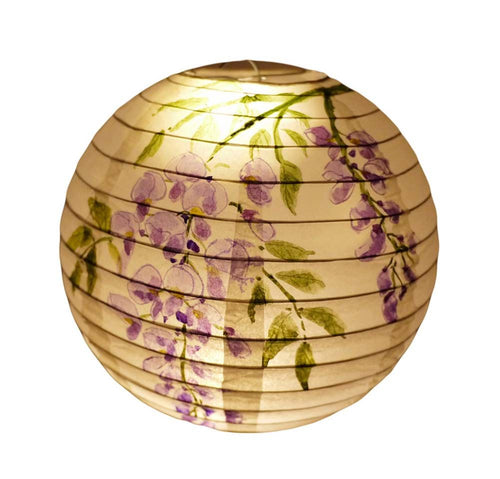 16-Inch Wisteria Inspired Hanging Paper Lantern - Beautiful Chinese & Japanese Decorative Accent | Chinese Lanterns | Wiccan Center