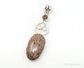 Vintage Large Jasper Smoky Topaz Sterling Silver Necklace Pendant | Jewelry > Necklaces > Pendants | Wiccan Center