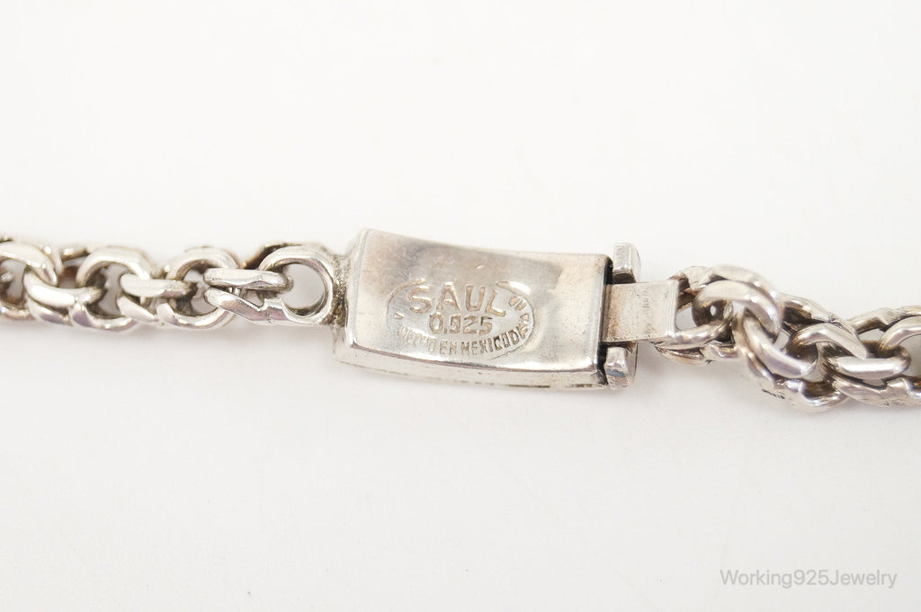 Vintage Mexico Modernist Designer SAUL Sterling Silver Chain Necklace | Jewelry > Necklaces > Pendants | Wiccan Center