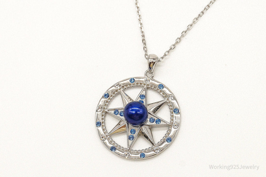 Designer Ryze Pearl Swarovski Crystals Sterling Silver Necklace | Jewelry > Necklaces > Pendants | Wiccan Center
