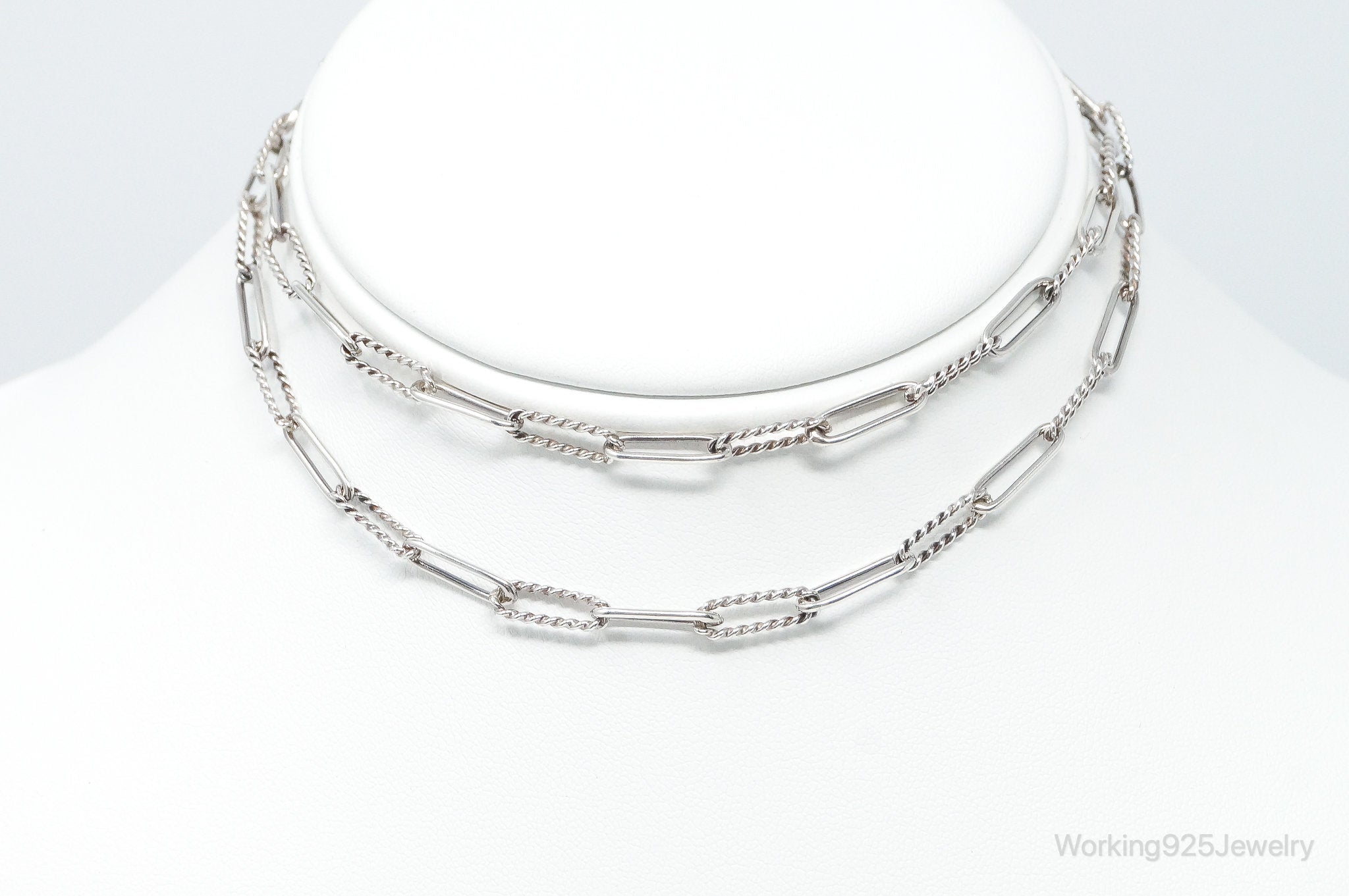 Vintage Modernist Link Sterling Silver Chain Necklace | Jewelry > Necklaces > Pendants | Wiccan Center