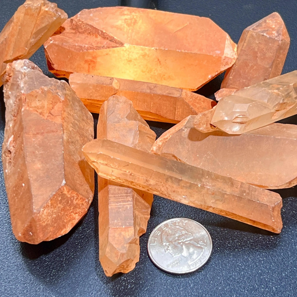 Large Tangerine Quartz Crystal Rough Raw Points (By The Piece or Pound) Wholesale | Home & Living > Home Decor > Home Accents > Rocks & Geodes | Wiccan Center