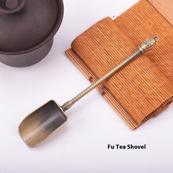 Carved Fu Character Auspicious Clouds Pattern Tea Shovels | Tea Accessories | Wiccan Center