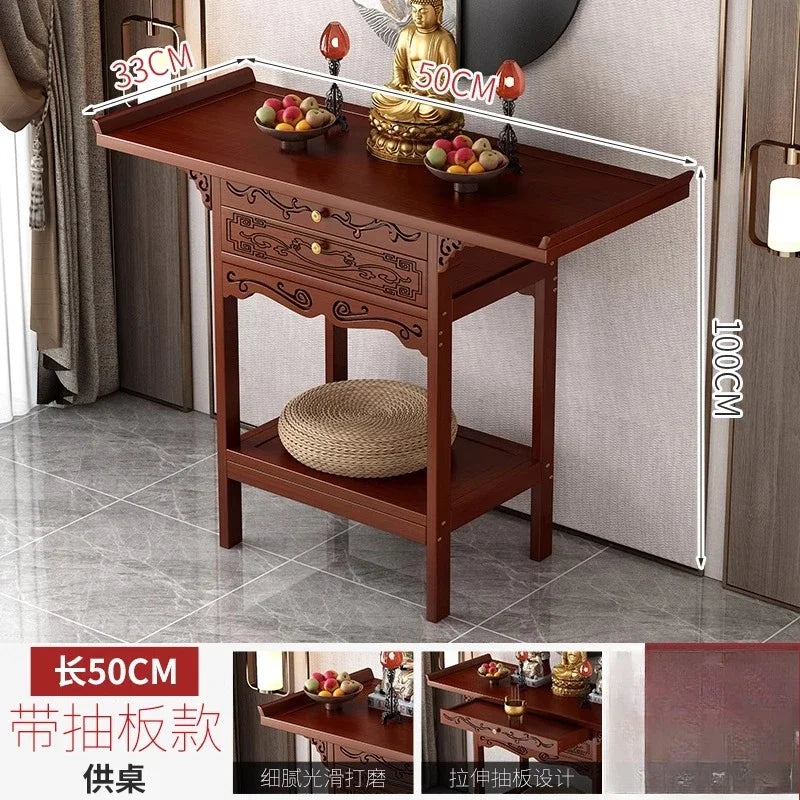Standing Cabinet Altar – Buddha Table & Home Incense Offering Stand