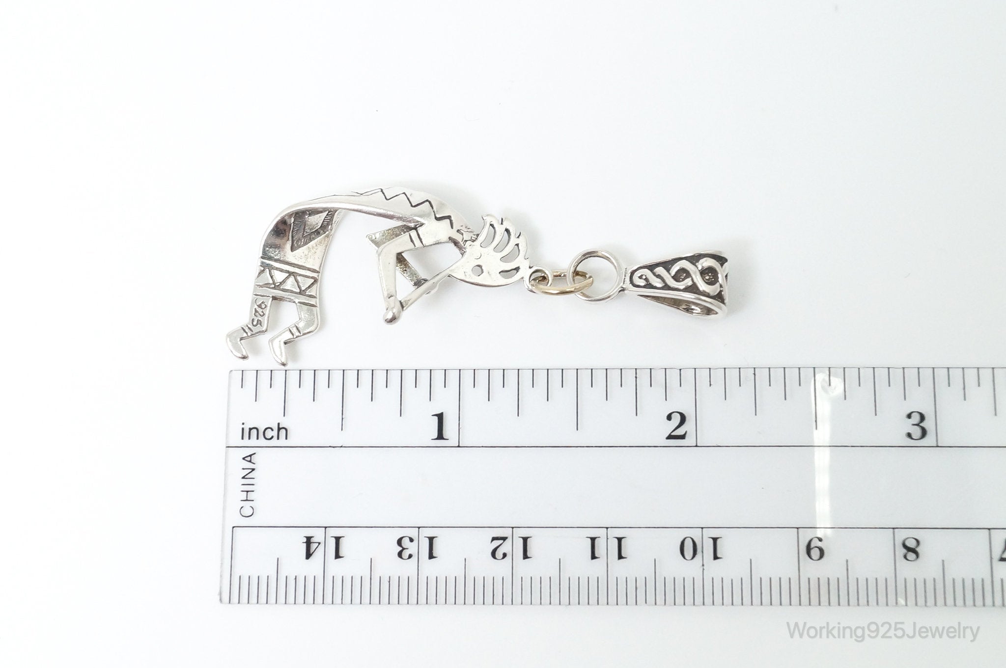 Large Vintage Native American Dancing Kokopelli Sterling Silver Pendant | Jewelry > Necklaces > Pendants | Wiccan Center