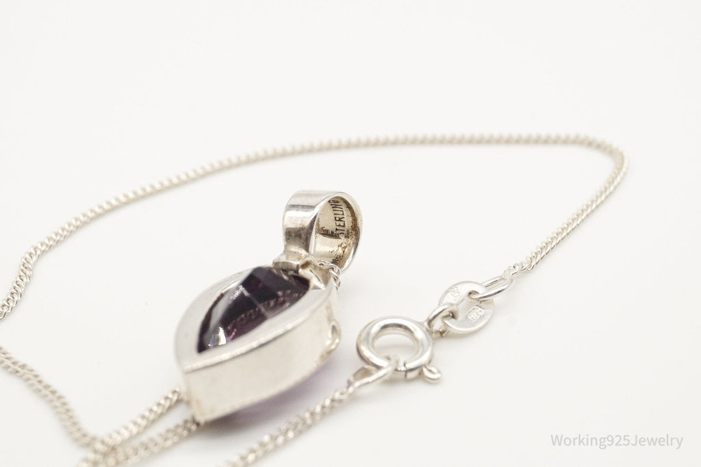 Vintage Amethyst Sterling Silver Chain Necklace | Jewelry > Necklaces > Pendants | Wiccan Center