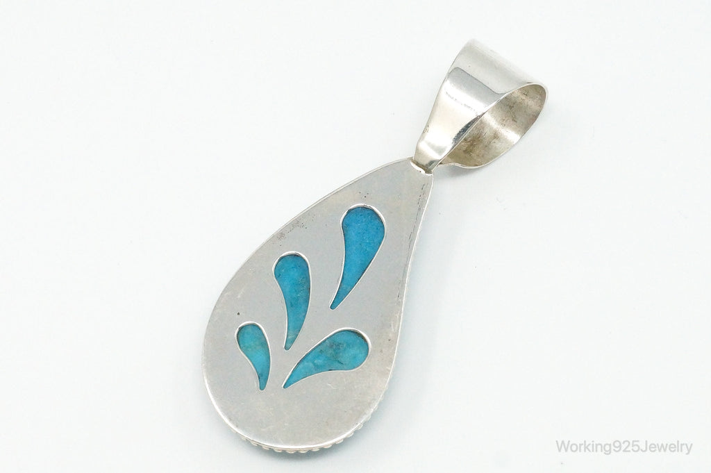 Vintage Desert Rose Trading Co Large Turquoise Sterling Silver Pendant | Jewelry > Necklaces > Pendants | Wiccan Center